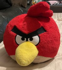 2010 Angry Birds Red Bird Plush 10  Stuffed Animal Commonwealth Toy  Novelty Co