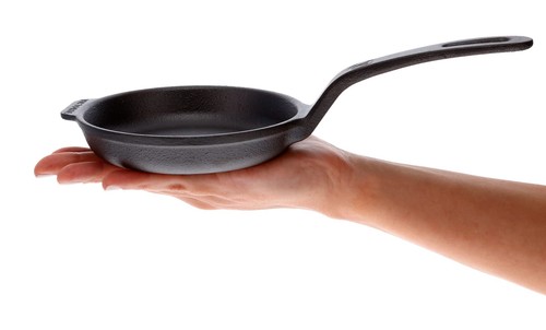 4 Zoll Gusseisen Pfanne Pre-Seasoned Gusseisen Bratpfanne mit langem Griff M - Bild 1 von 6