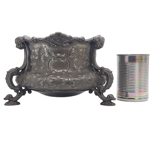 Antico vaso ciotola ornato piatto argento Davis & Sons 1900 Glasgow 19 cm diapositiva fioriera - Foto 20 di 21