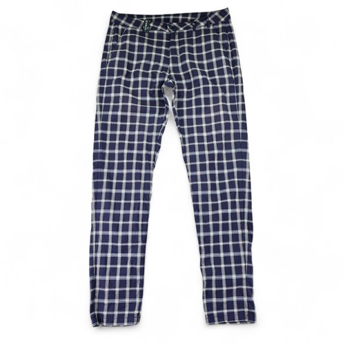 Chervo Plaid Golf Pants Flat Front Blue White Yellow Checkered Mens 36x33 - Picture 2 of 19