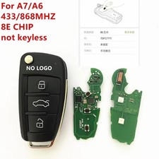Three-Button Flip Car Key Remote 433 868 MHz with 8E Transponder