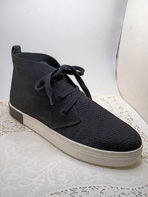 Strauss & Ramm Chukka Black High Top Knit Mens Size 10 M Shoes Sneaker