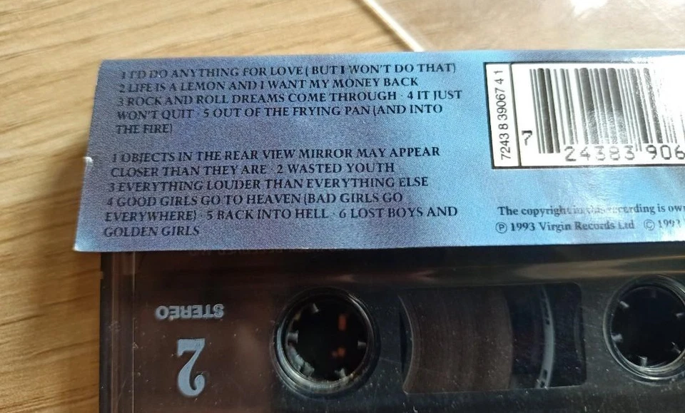 Meat Loaf : Bat Out Of Hell II - Back Into Hell... ( Cassette Tape ) - Image 3 of 4