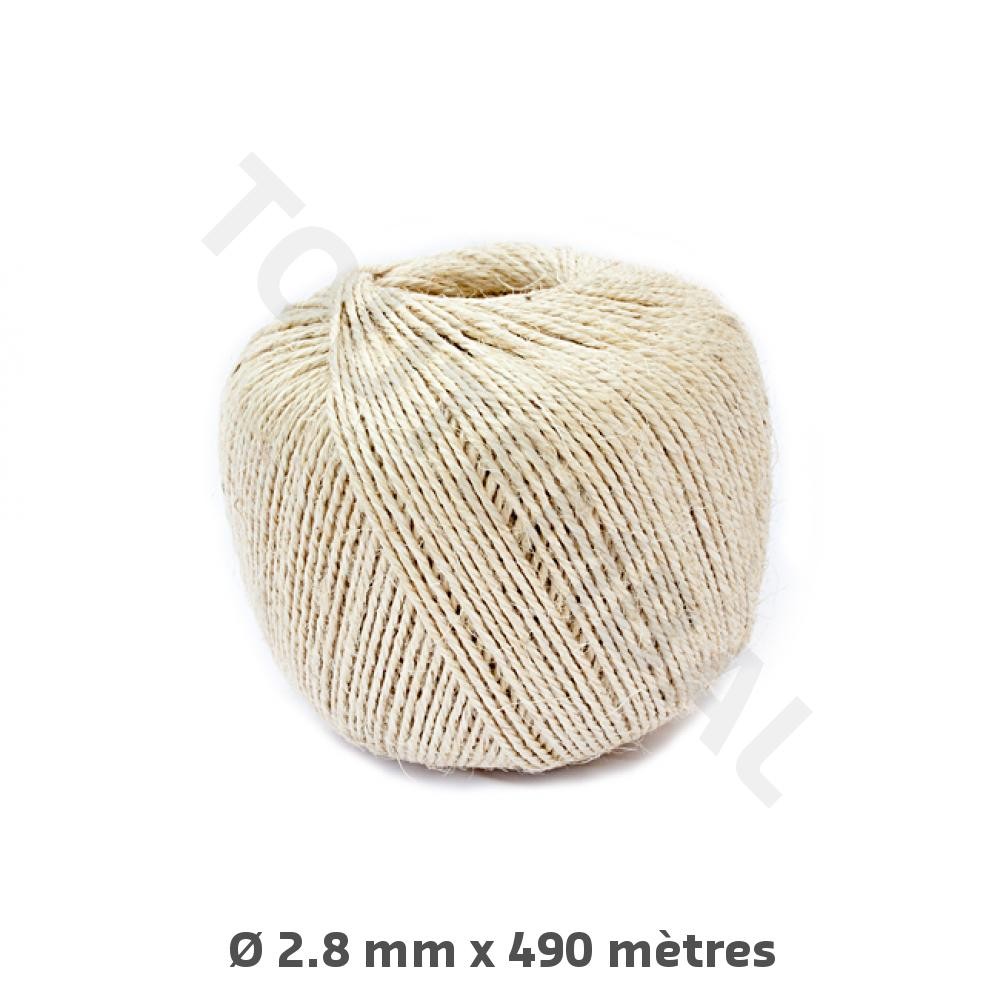Ficelle naturelle en sisal de qualité supérieure Ø 2.8 mm