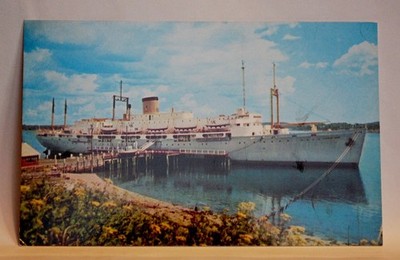 Maine Maritime Academy Training ship State of Maine at Castine Maine Postcard