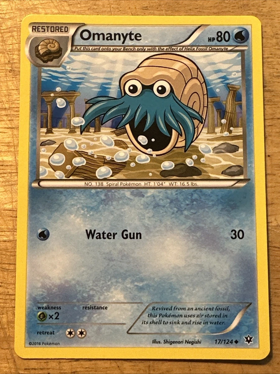Omanyte 17/124 Non-Holo XY Fates Collide VLP/NM Pokemon Card