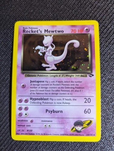Rocket's Mewtwo 14/132 Gym Challenge Holo MP/HP
