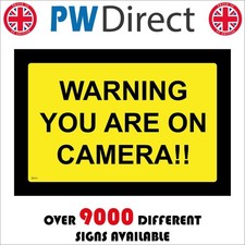 SIGN Warning You Are On Camera Monitor Record Security Theft Safety SE213P