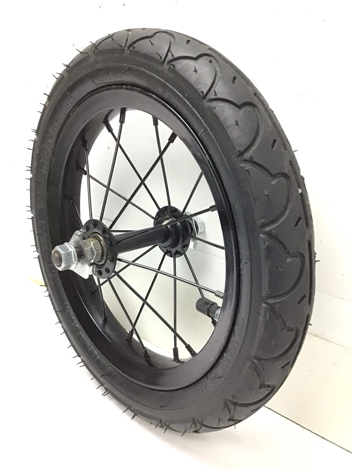 Cochecito para correr Schwinn de 12" rueda delantera negro con neumático Jogger de 1,75" #J5 Foto 2 de 3