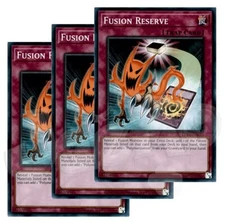 Yugioh - Fusion Reserve x 3 - NM - Plus Free Holographic Card