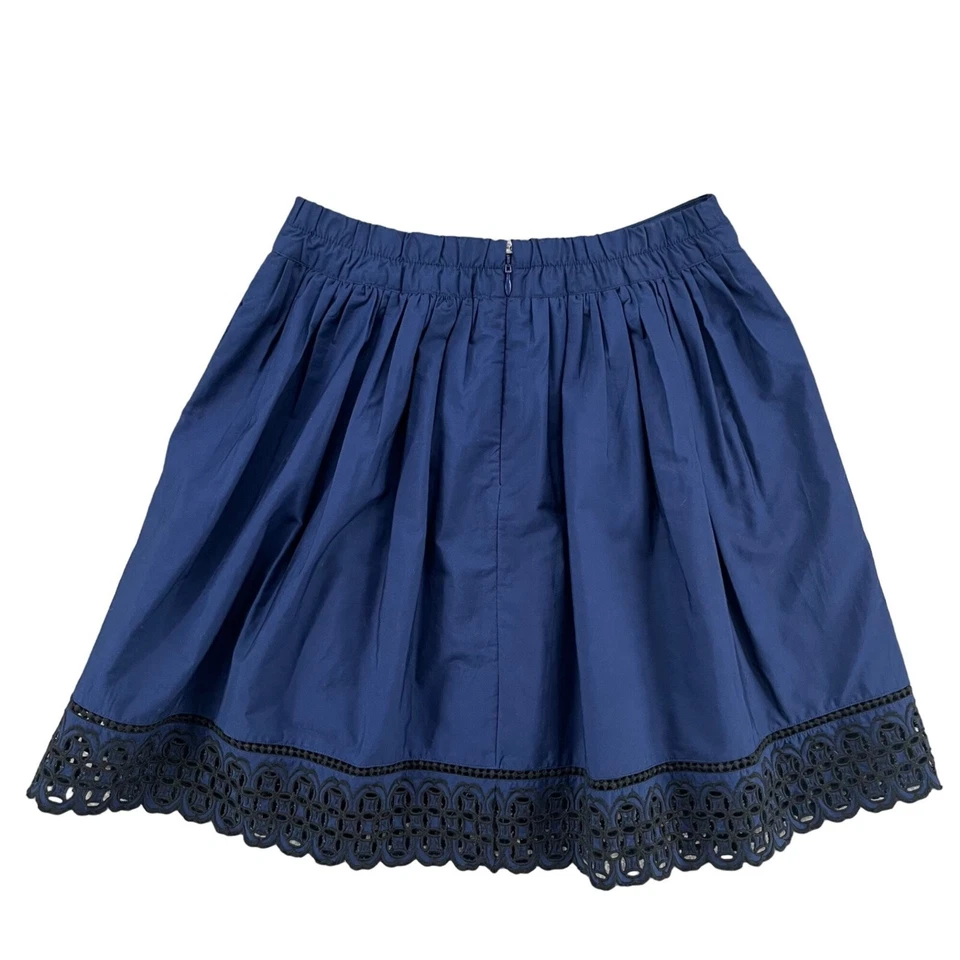 Юбка с петлями Vineyard Vines Deep Bay синяя кружевная деталь плиссированная с карманом размер 0 - Изображение 2 из 4