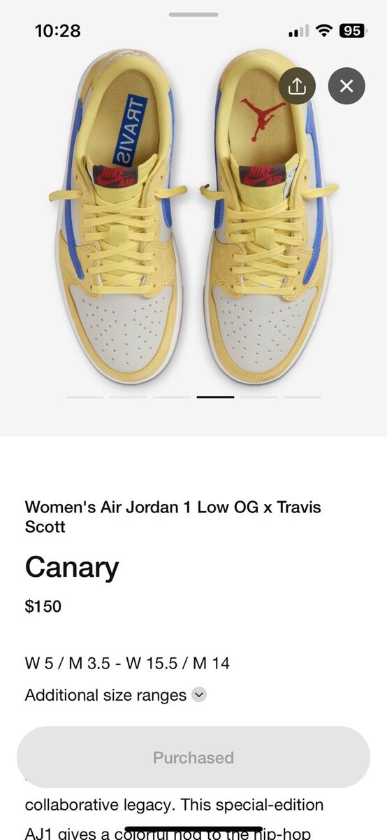 Size 7.5 - Travis Scott x Air Jordan 1 Retro OG SP Low Size 7.5 - Travis Scott x Air Jordan 1 Retro OG SP Low