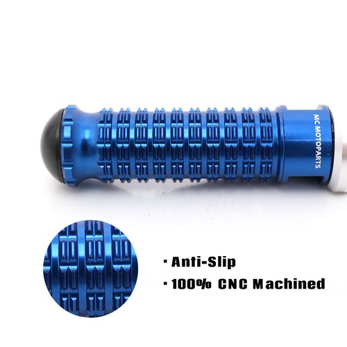 Blue CNC MPRO Front Foot Pegs For BMW F 800 GT 12 13 14 15 16 17 18 - Picture 6 of 7