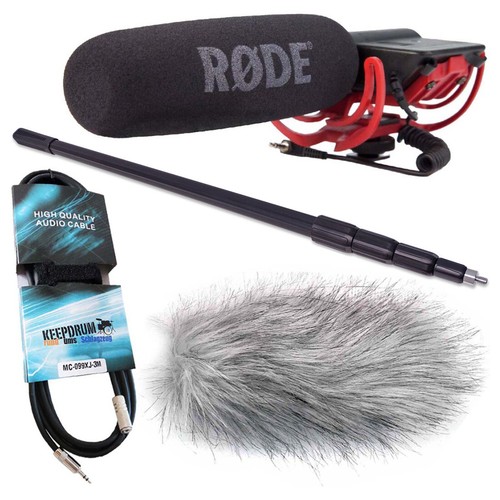 Rode Videomic Rycote + keepdrum Tonangel 3m + Fell-Windschutz + 3m Kabel - Bild 1 von 7