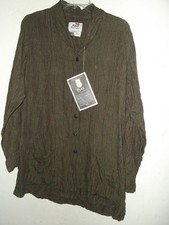 Nwt Vintage 1999 Flax Engelhart Barkcloth Linen Gentle Jacket Szm