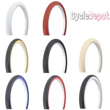 DURO Bicycle Bike Tire 24" x 2.125" Small Brick Schwinn Style Tire Cruiser