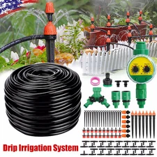 Drip Irrigation System Garden Plant Self Watering Hose Micro Sprinkler Kit
