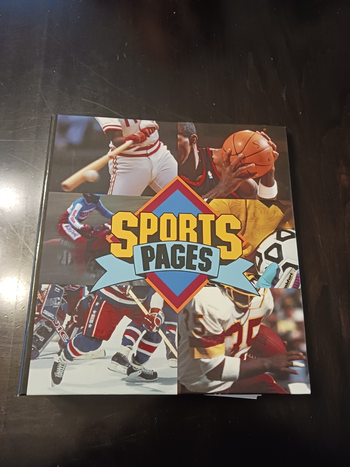 Sports PAGES the Book for Sports Fans Hardcover 3 ring Binder vintage eBay