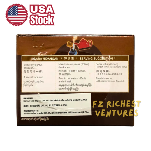 Gano Excel GanoCafe Classic Instant Black Healthy Coffee Ganoderma Lucidum Extra - Picture 4 of 6