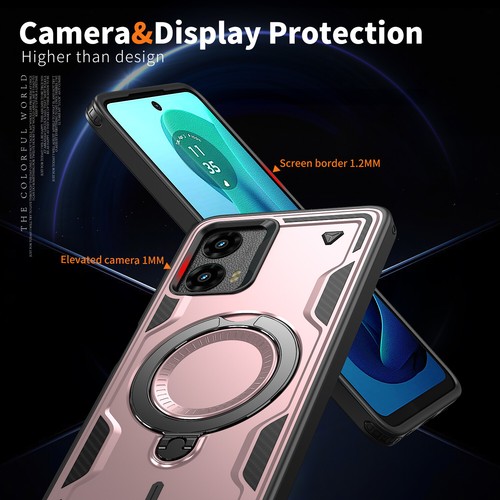 Funda con soporte magnético resistente a prueba de golpes para Motorola G Stylus/Power/Play 2025 - Imagen 47 de 49