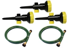 5 Piece Watering Set Landscape Bed 5 Pattern Turret Lawn Sprinkler Kit