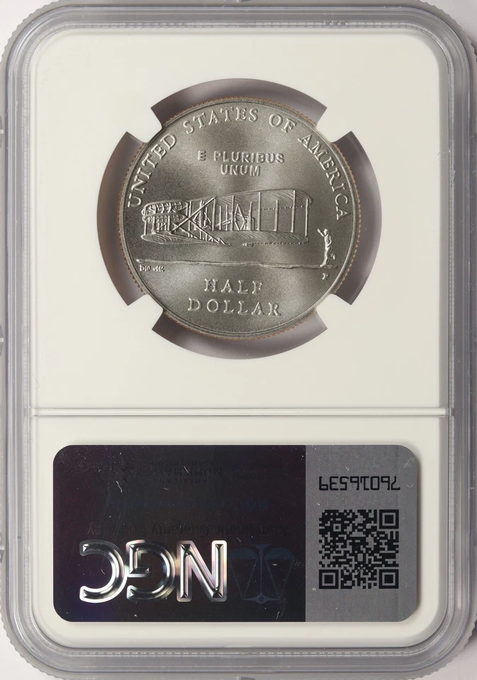 2003-P 50c First Flight Centennial Commemorative Half Dollar NGC MS70 - Image 2 of 4