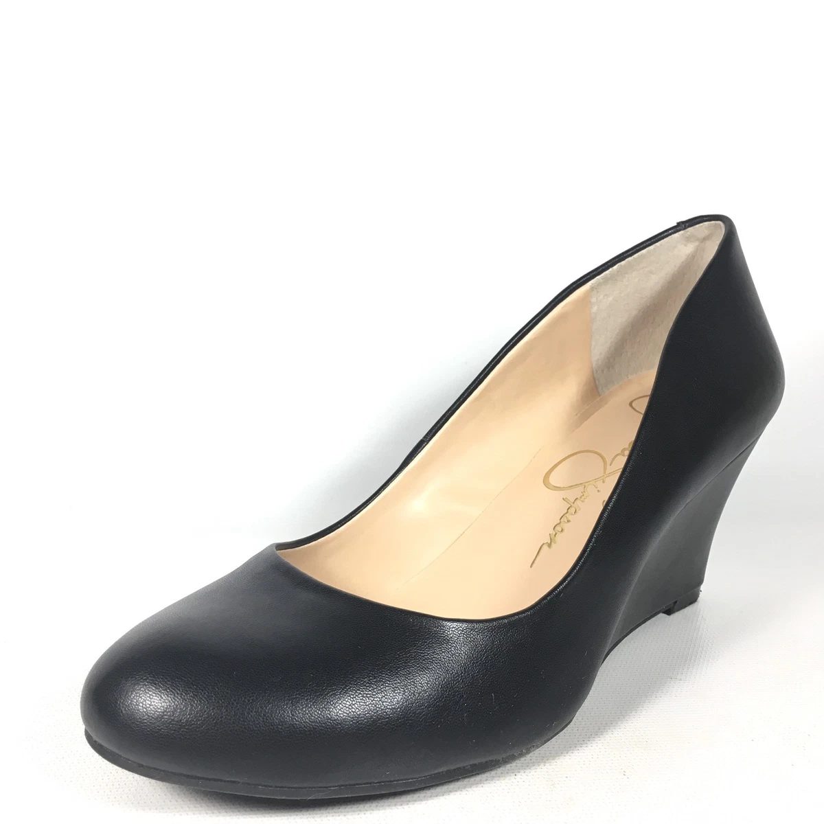 Jessica simpson black wedge hotsell shoes