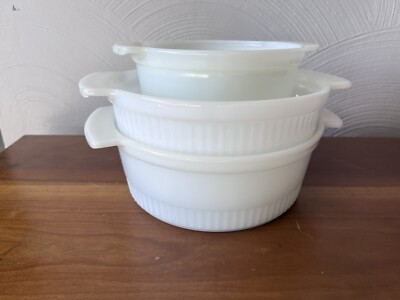 6 Pc VTG Anchor Hocking Fire King Oven Safe Baking Casserole Dish