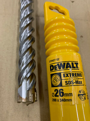 Dewalt Extreme SDS Max Bohrer 26 x 340 mm Arbeitslänge 200mm  4 Schneidig