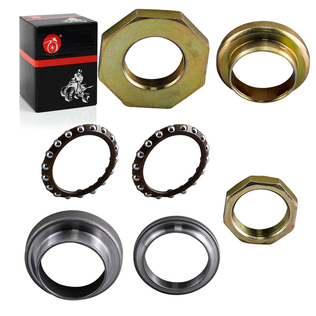 6Pcs Steering Stem Bearings Kit Head Race Set For Yamaha PW50 PW - Foto 3