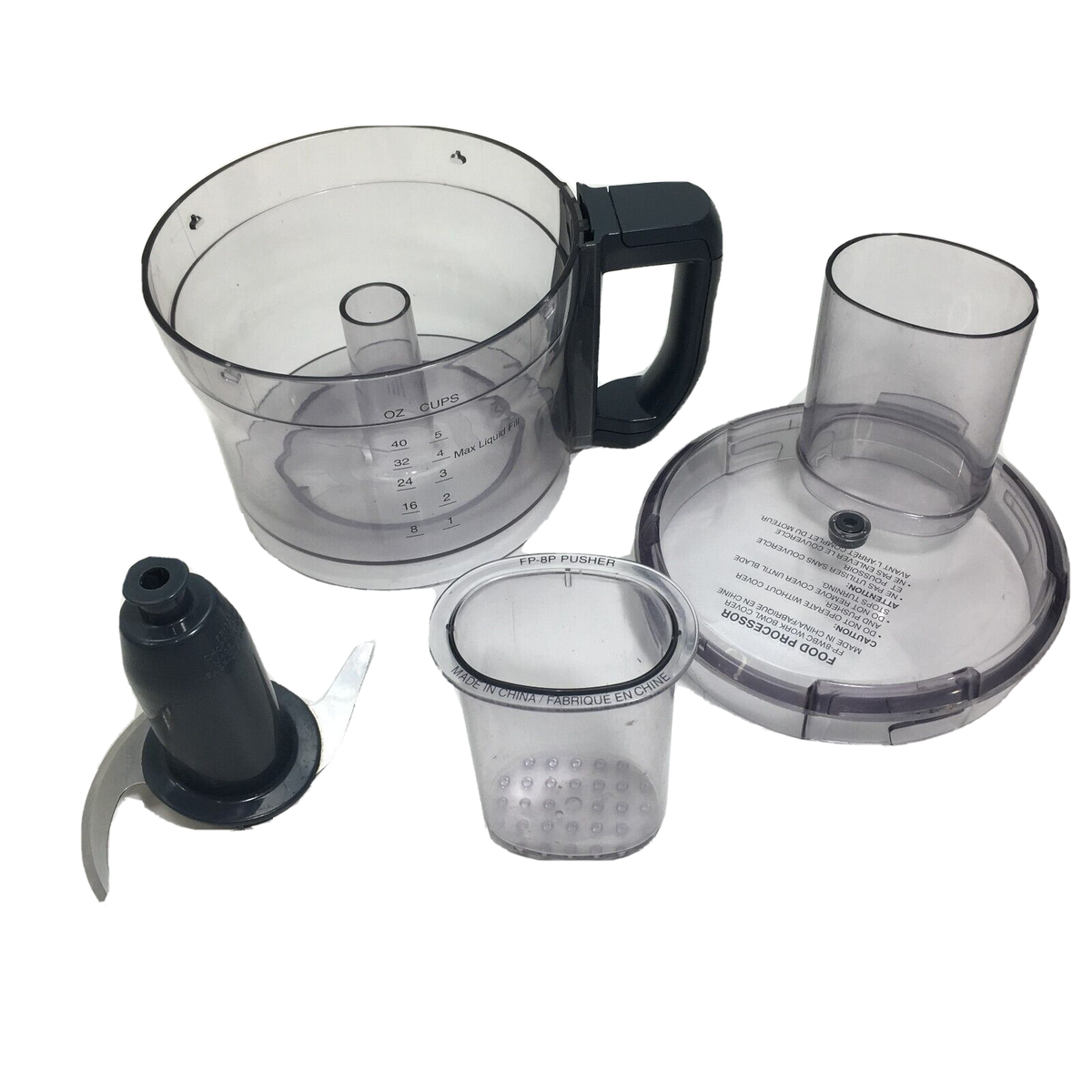 Cuisinart 8-Cup Food Processor FP-8 WORK BOWL, LID, BLADE & PUSHER