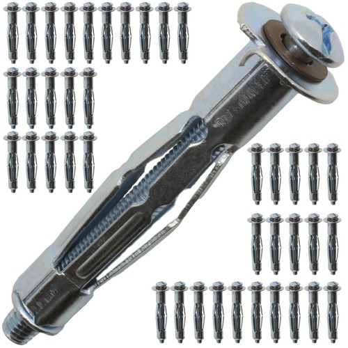 50 x STEEL CAVITY WALL ANCHOR M4 x 32mm HEAVY DUTY Hollow Rawl Plug