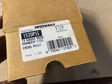 Spot Nails 1520PSS 2 1/2" 15 gauge stainless steel brad nails 