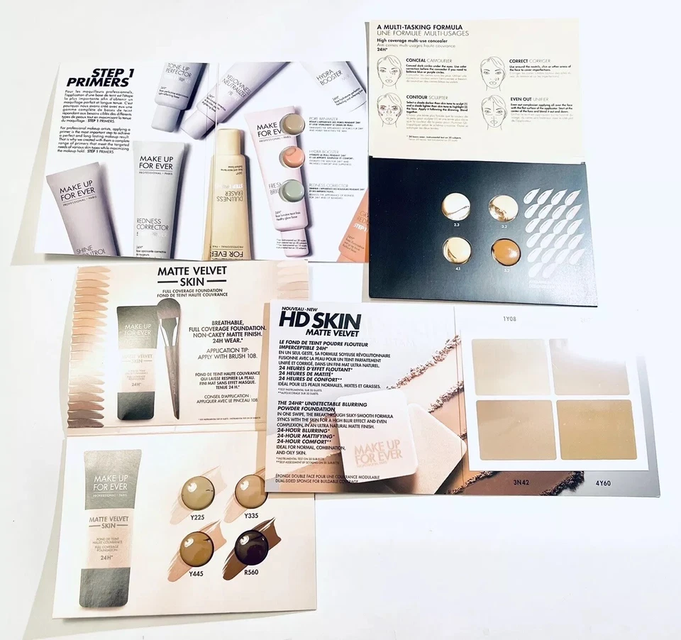 Make Up For Ever Velvet Matte Foundation Samples Set Powder Concealer Primer x4 - Image 2 of 4