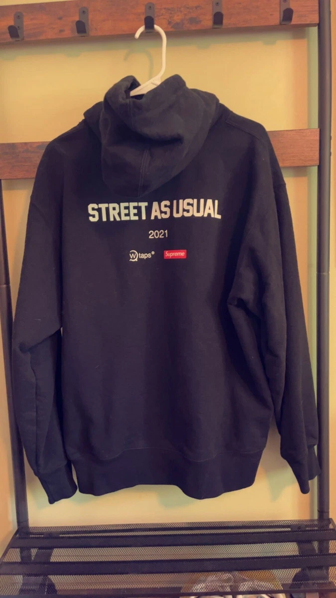 Supreme x WTAPS - Sic'em Stitched Black Multicolor Neon Hoodie