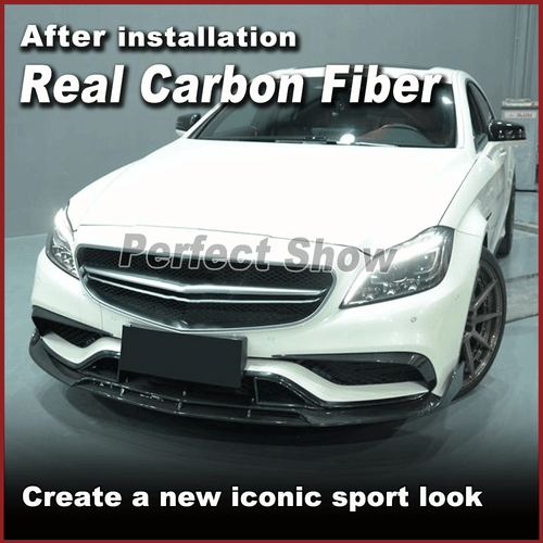 Fit for Mercedes Benz W218 CLS63AMG 2015-2017 REAL Carbon Fiber Front Bumper Lip - Picture 4 of 15