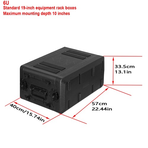 Rack Case 2U 4U 6U 10"-15" Deep Light flight Cases Traveling For DJ - Imagen 36 de 53