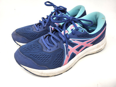 ASICS Women's Gel-Contend 7 Running Shoe Midnight Blue/Hot Pink Size 8 US