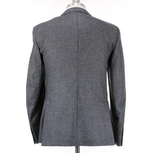 Abrigo deportivo Luciano Barbera nuevo con etiquetas 100 % lana talla 50R EE. UU. 40 en azul/grises - Imagen 5 de 10