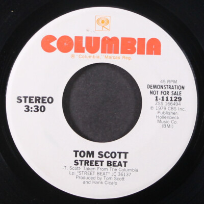 TOM SCOTT: street beat / same COLUMBIA 7'' Single 45 RPM