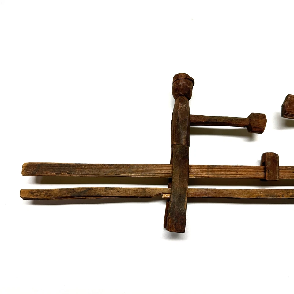 Folk Art Mechanical Men Hammering Wood Primitive Americana OOAK - Image 2 of 4