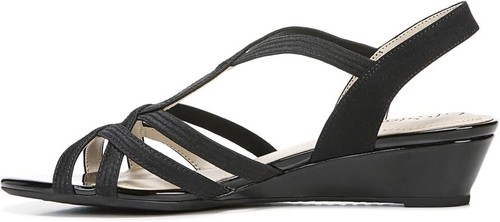 LifeStride Women's Yaya Strappy Wedge Sandals, Black Size 7W - Bild 3 von 6