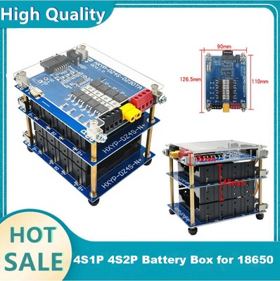 DIY 4S Power Wall Battery Holder 18650  Pack 4S BMS 4S1P 4S2P Battery Box SDE