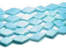 14" PERUVIAN BLUE OPAL 12-15mm Diamone Beads /D1