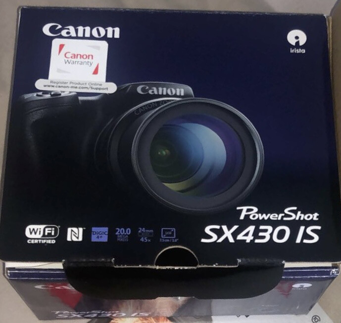 Canon PowerShot SX430 Is 20MP Digital Camera Body Only Black for