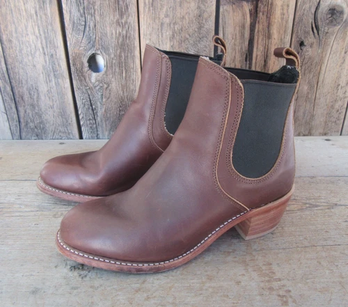 RED WING Women's Harriet Chelsea Leather Boots Brown Cognac size 10b