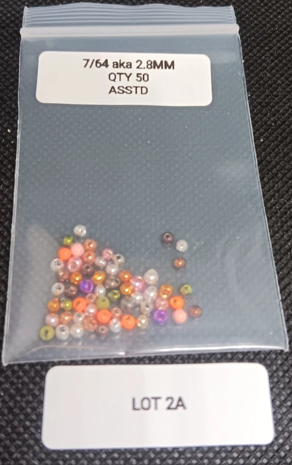 Premium Tungsten Fly Tying Beads-Assorted Sizes, Colors and Types-Premium Beads - Image 3 of 4