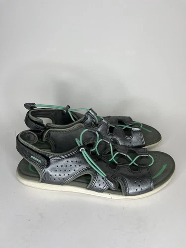 Sandali sportivi Ecco escursionismo passeggio donna taglia 41 US 10 grigio metallizzato