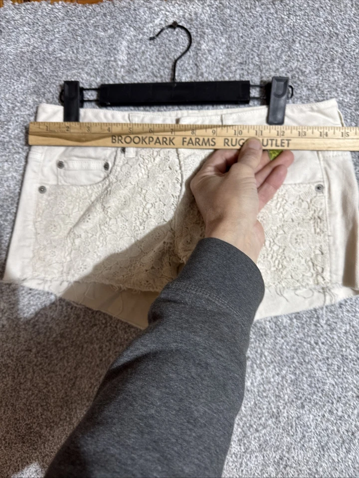 Pantalones Cortos Aeropostale Mujer Talla 4 Crochet Boho Cottagecore Festival Inspirado en Y2K Foto 3 de 4