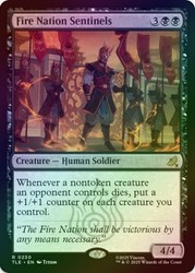 Fire Nation Sentinels #230/319 Foil Rare Avatar: The Last Airbender Eternal-Legal MTG